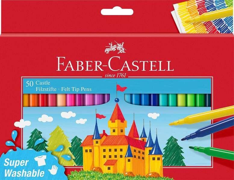 Conjunto de 50 Rotuladores FABER-CASTELL Castle (Cores sortidas)