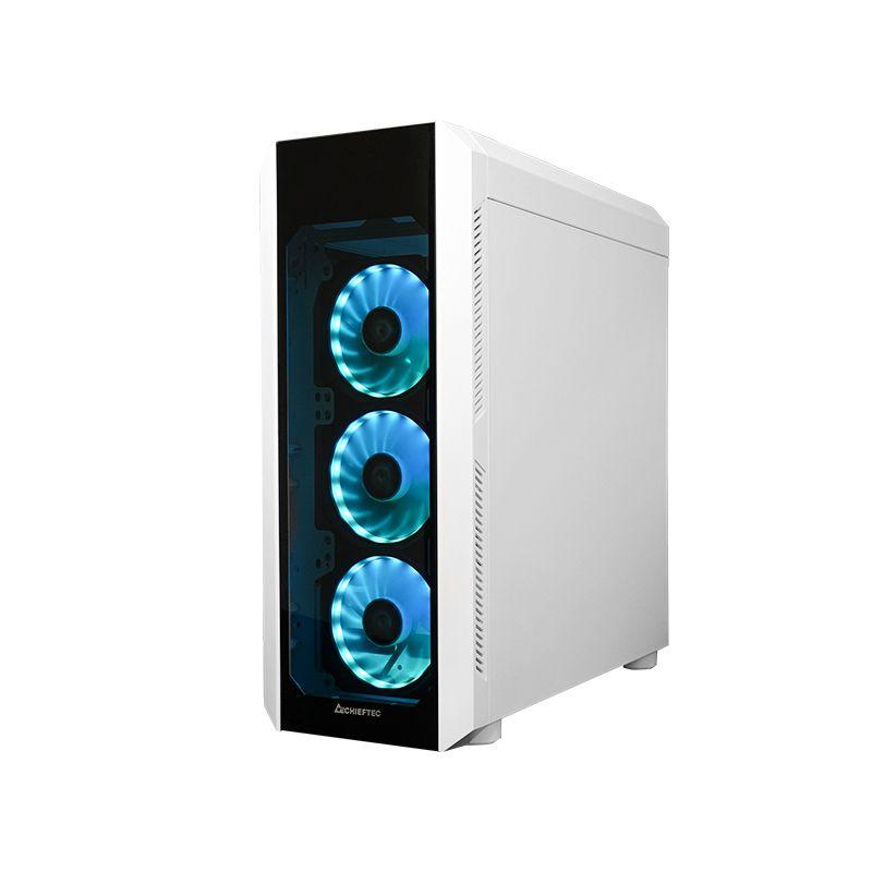 Caixa de PC CHIEFTEC GL-03W-OP (ATX, Micro ATX, Mini-ITX - Midi Tower - Aço carbono, Vidro temperado - Branco) — miniatura 2