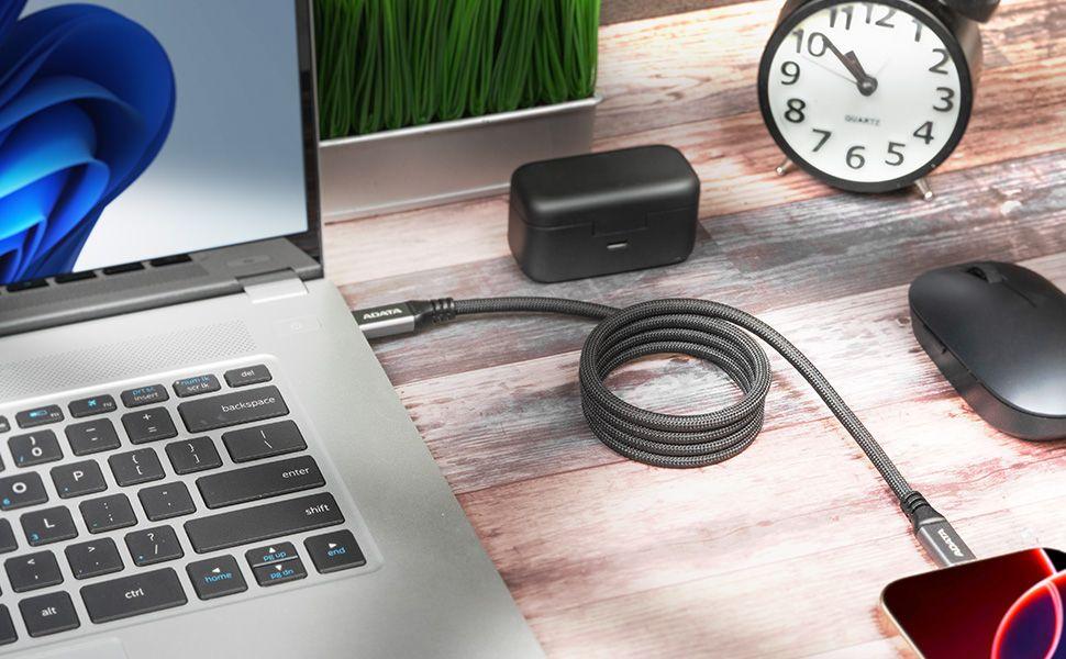 Cabo USB-C Magnético ADATA CACCU3-100W-100AN-BK (1 m - USB C - Preto) — miniatura 11