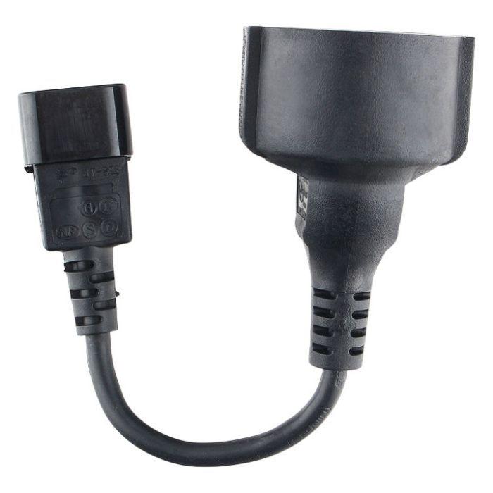 Adaptador de Alimentação GEMBIRD PC-SFC14M-01 (15 cm - Macho - Acoplador C14 - Preto) — miniatura 3