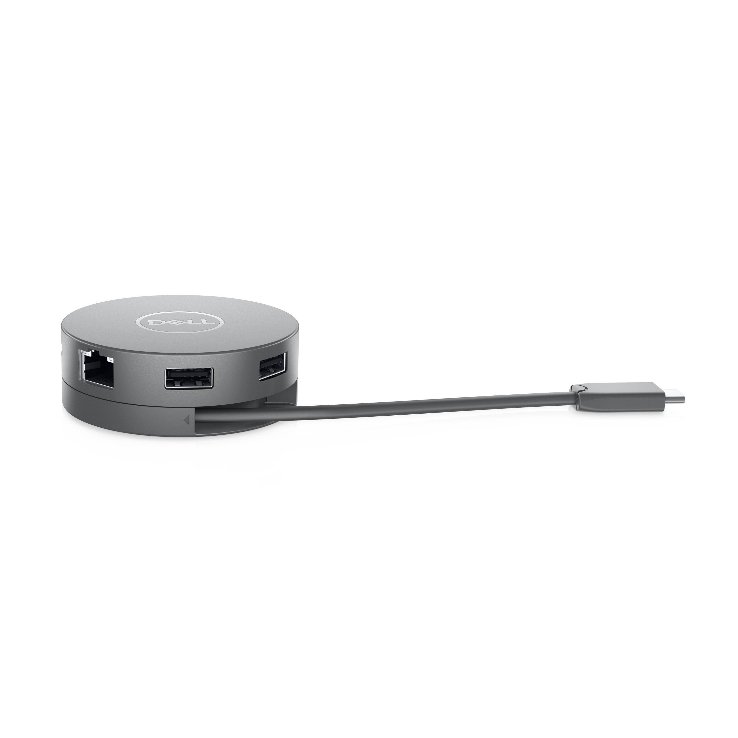 Adaptador USB-C Multiportas DELL DA310 (0,12 m - Prateado), miniatura 4