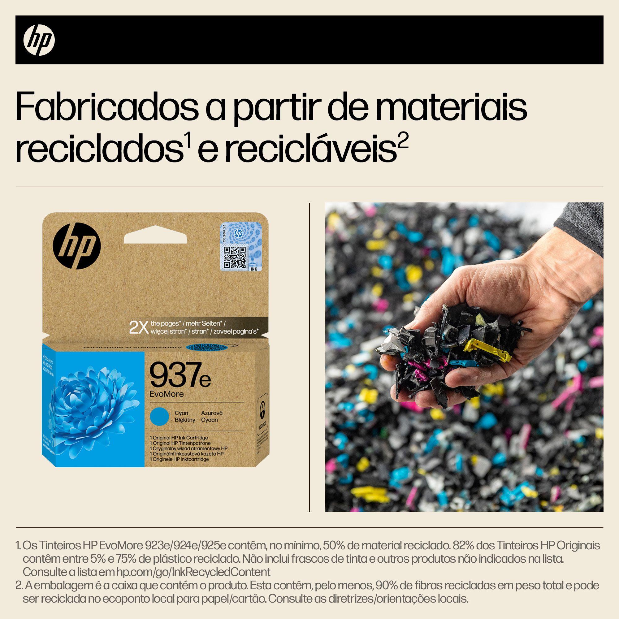 Tinteiro Original HP 937e EvoMore (1650 páginas - Ciano) — miniatura 4
