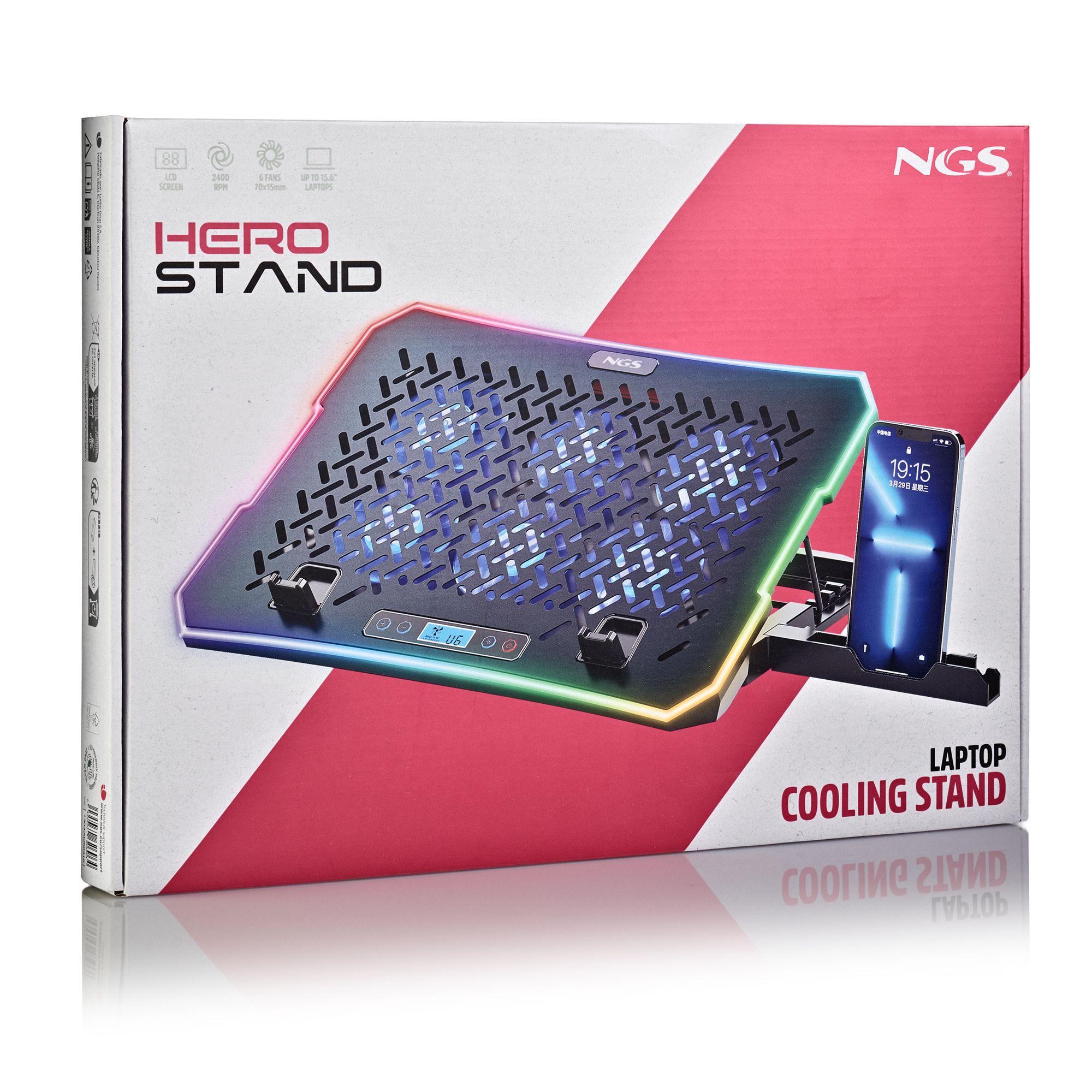 Base de Refrigeração NGS HEROSTAND (15,6" - LCD - 39,6 cm - Preto), miniatura 6