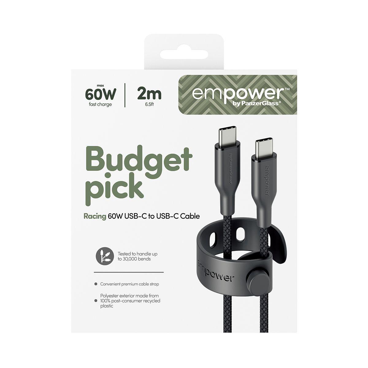 Cabo USB-C para USB-C PANZERGLASS empower™ Racing (2 m - Preto) — miniatura 4