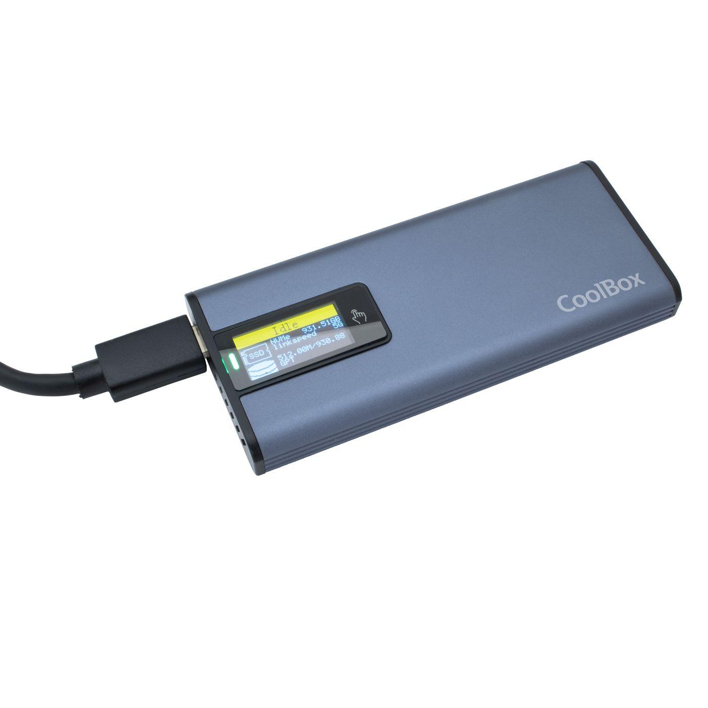 Caixa Externa M.2 para SSD COOLBOX COO-MCM-M2F (M.2 - USB Type-C - Cinzento), miniatura 3