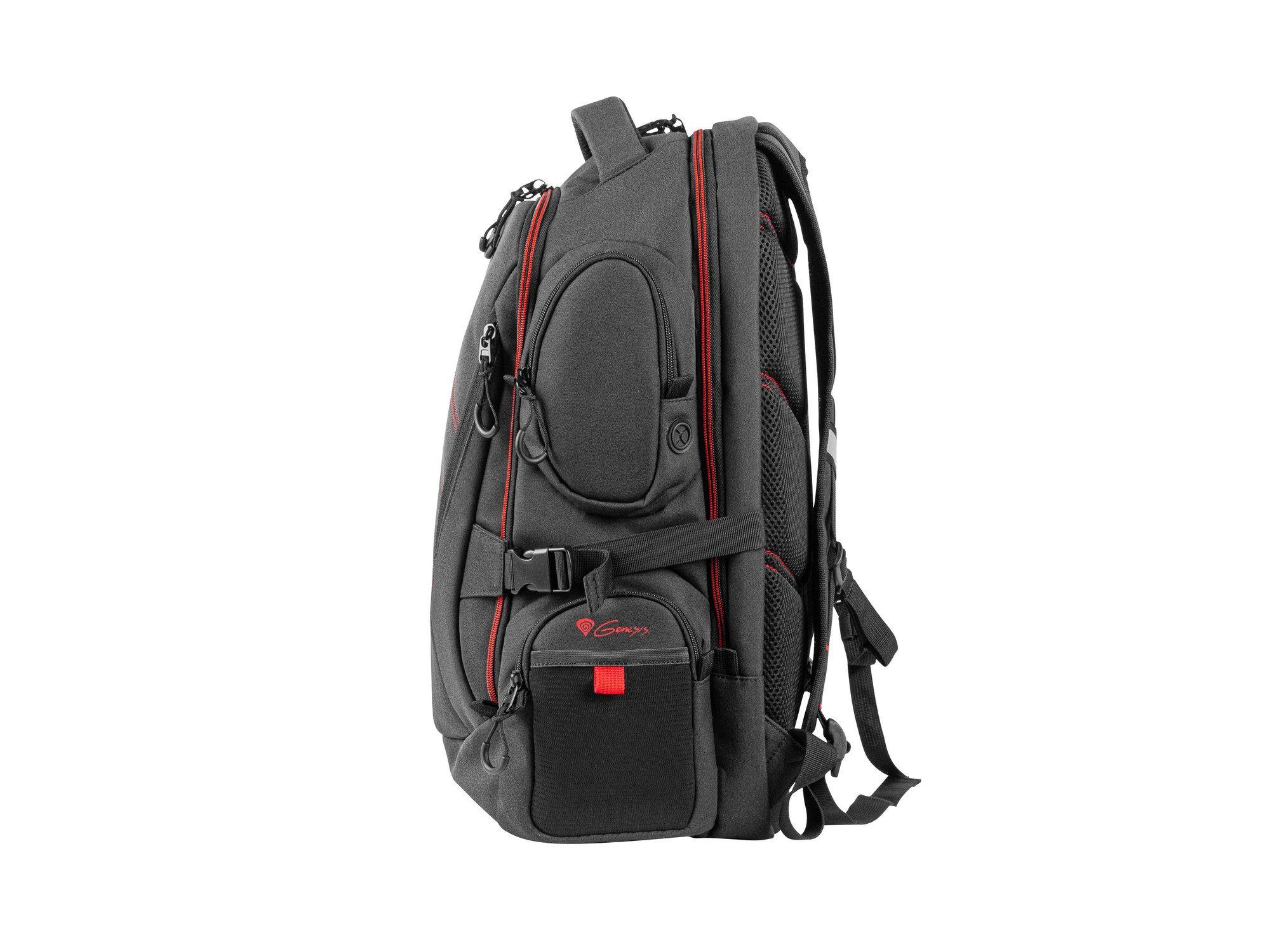 Mochila para Portátil GENESIS Pallad 550 (Poliéster - 43,9 cm - Altura 51 cm - Preto/Vermelho), miniatura 5