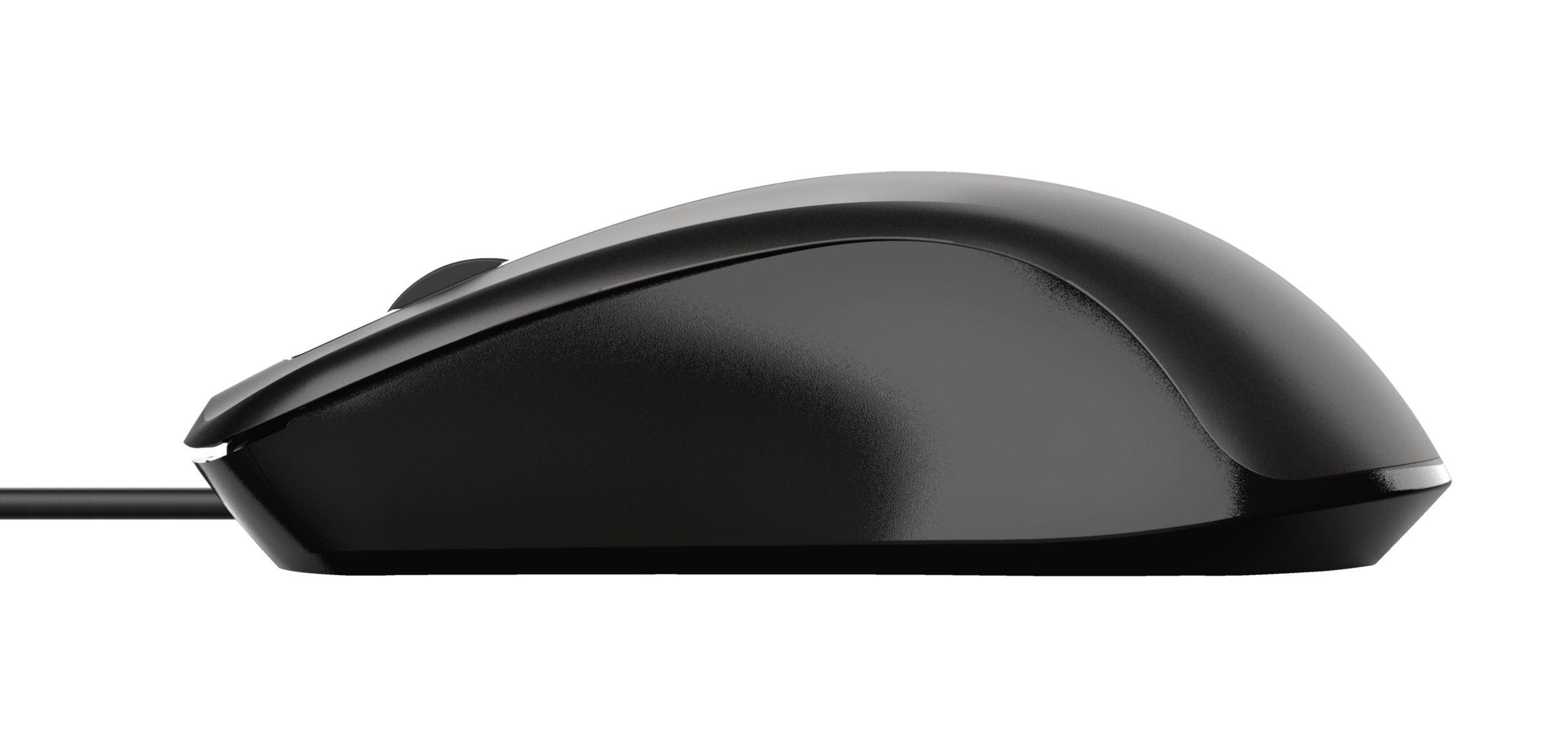 Rato TRUST Basic 24657 (Ambidestro - 1200 DPI - Ótico - Preto) — miniatura 3
