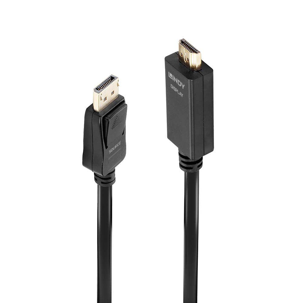 Cabo DisplayPort para HDMI LINDY 36922 (2 m - DisplayPort, macho - HDMI Type A - Preto)