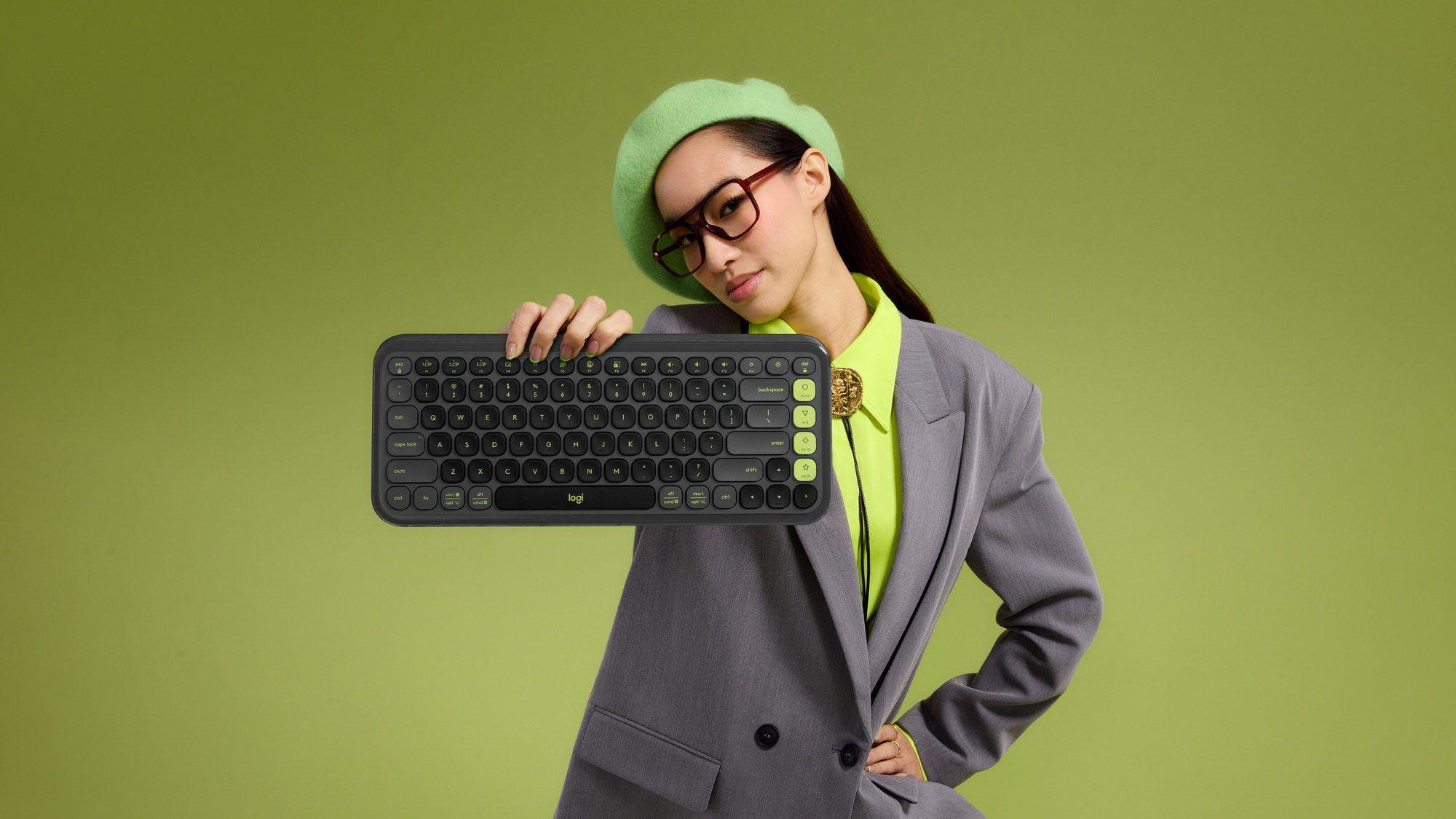 Teclado LOGITECH POP Icon Keys (Francês - Teclas tesoura - Mini - Grafite e Verde) — miniatura 10