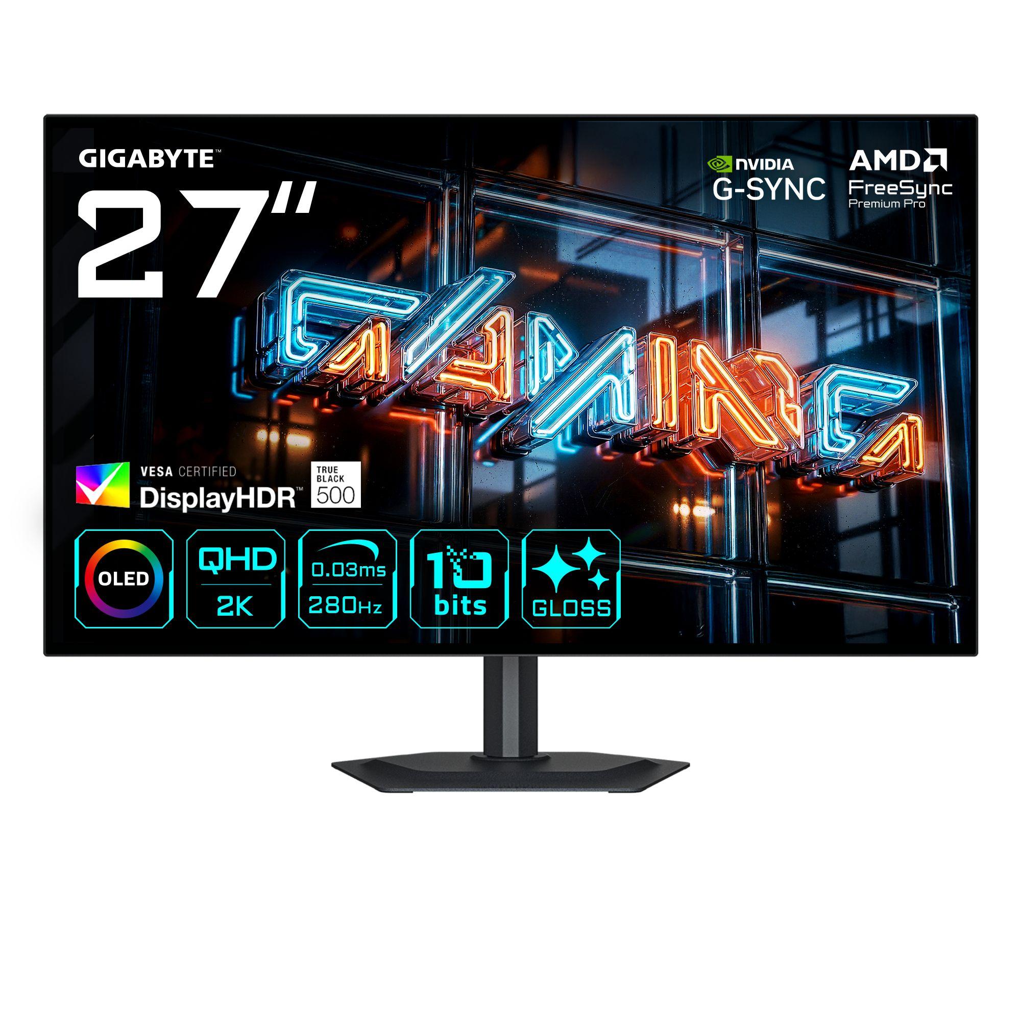 Monitor GIGABYTE MO27Q28GR (27" - WOLED - 280 Hz - Preto)