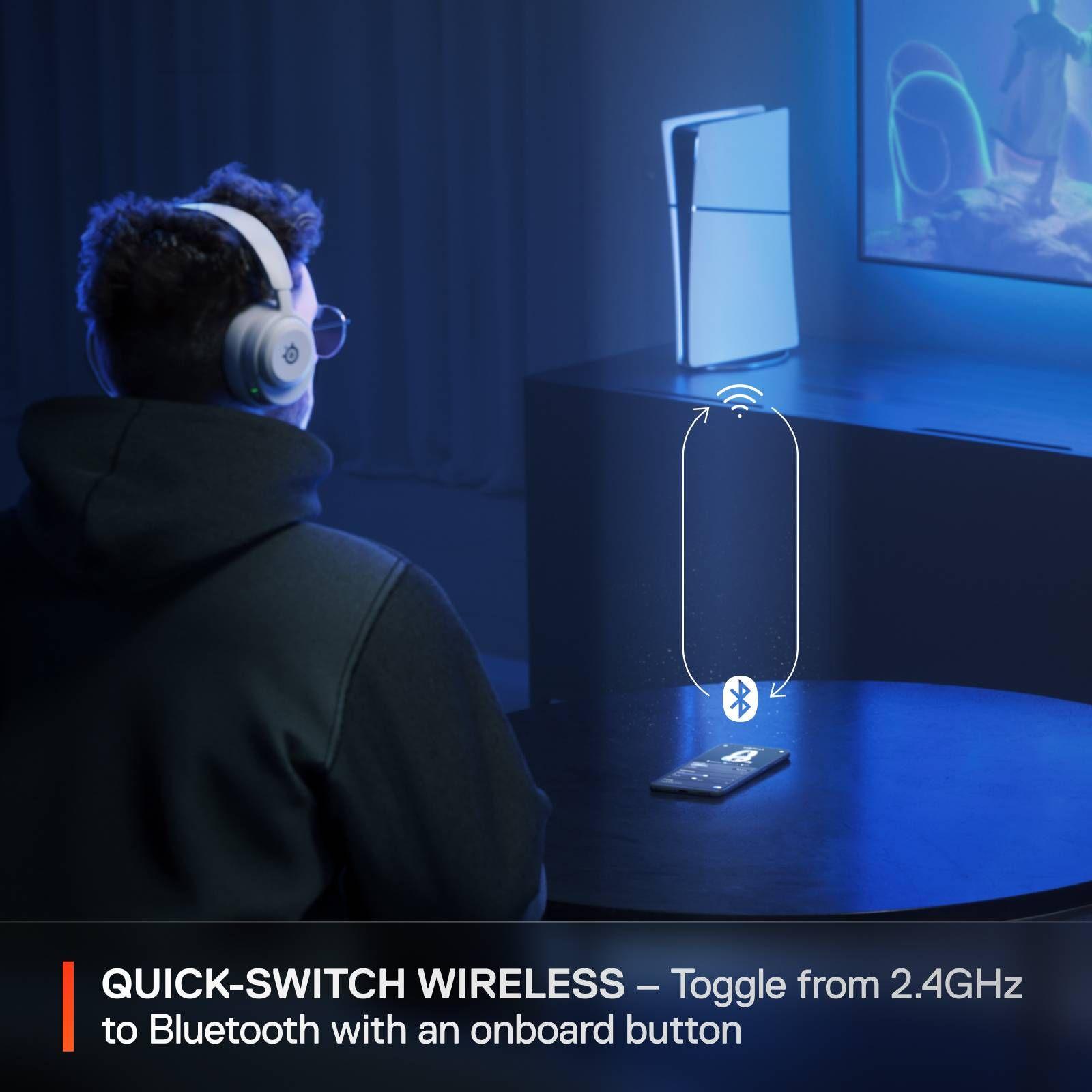 Headset Gaming STEELSERIES Arctis Nova 5P Wireless (Binaural - Com fios e sem fios - Circum-aural - Branco) — miniatura 5