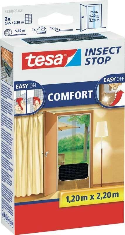 Rede Mosquiteira para Porta TESA Insect Stop Comfort (Preto)