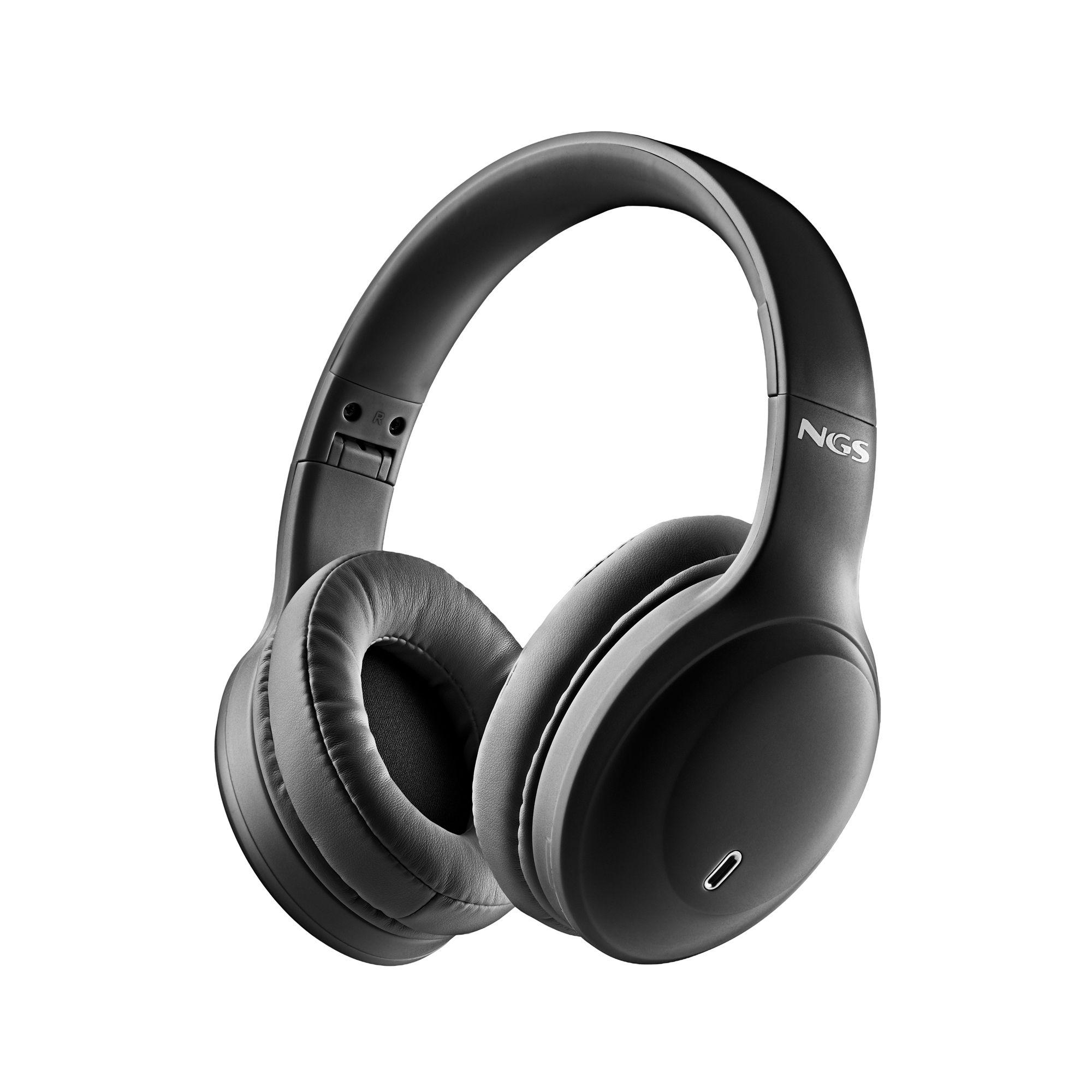 Auscultadores NGS Artica Glacier Black (Binaural - Com fios e sem fios - Circum-aural - Preto)