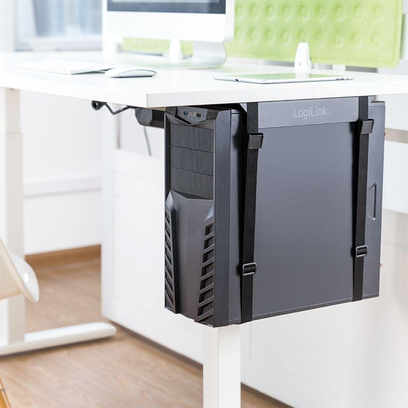 Suporte de CPU para Montagem sob Secretária LOGILINK EO0009 (Aço - Preto) — miniatura 4
