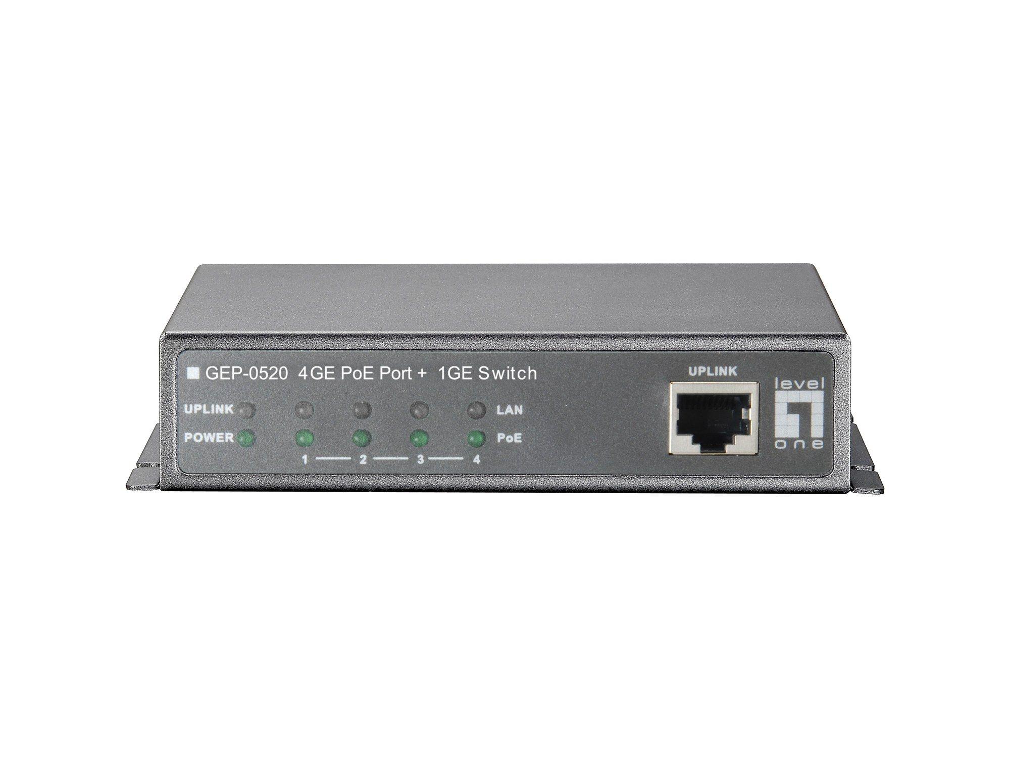 Switch LEVELONE GEP-0520 (RJ-45 - Gigabit Ethernet - 10 Gbit/s - Preto), miniatura 3
