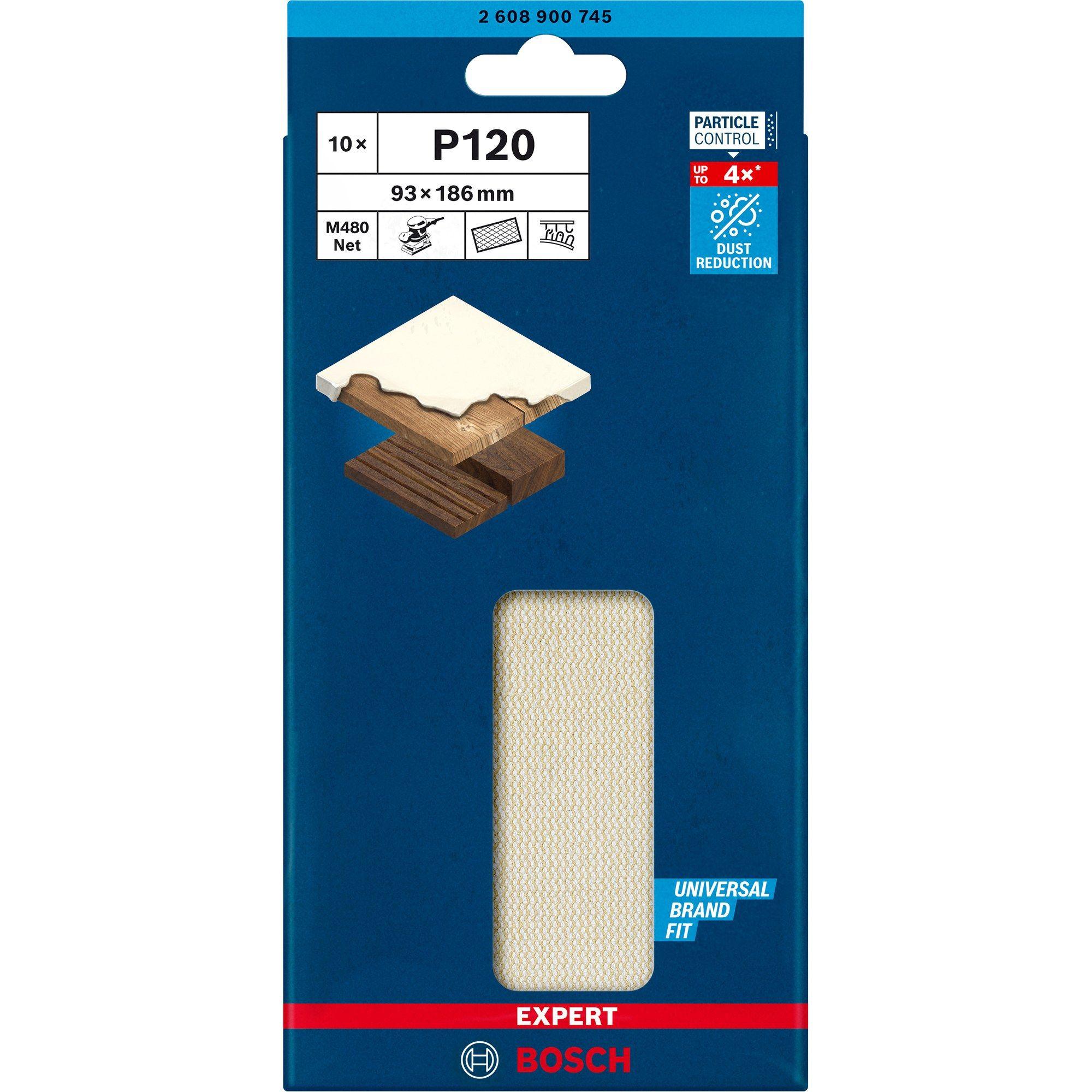 Rede de Lixar BOSCH EXPERT M480 (93 x 186 mm - Grão 120 - 10 unidades), miniatura 2