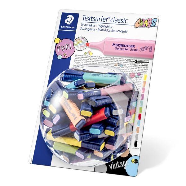Marcador Fluorescente STAEDTLER Textsurfer Classic 364 Expositor de 100 Unidades (Ponta Biselada 1–5 mm - Cores Pastel e Vintage Sortidas)