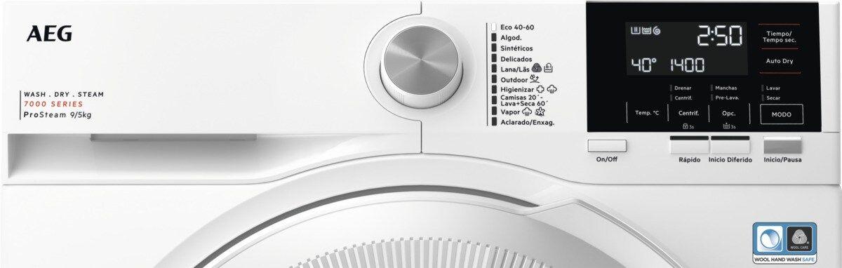 Máquina de Lavar e Secar Roupa Independente AEG LWR7194M2B (B - 9 kg - 5 kg - Branco) — miniatura 2