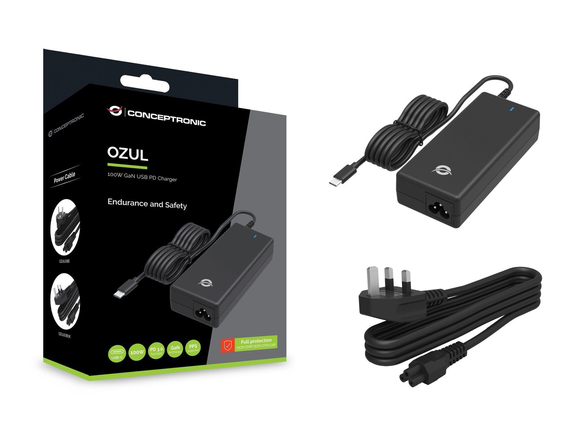 Carregador USB-C CONCEPTRONIC OZUL03BUK (Preto) — miniatura 5