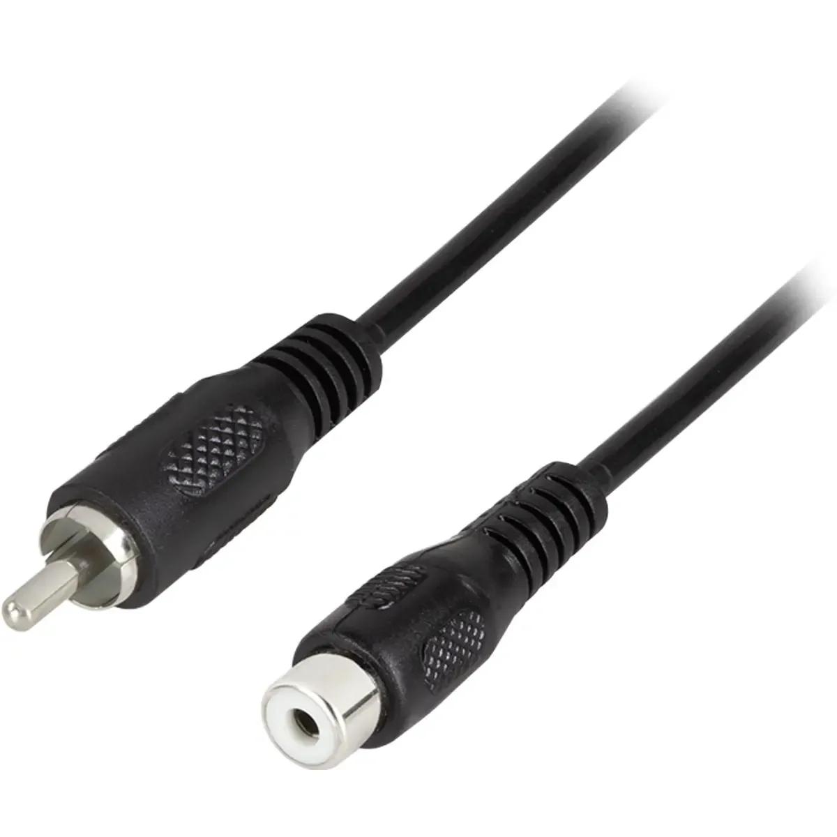 Cabo de Extensão RCA LOGILINK CA1032 (RCA Macho para RCA Fêmea - 5 m - Preto) — miniatura 2