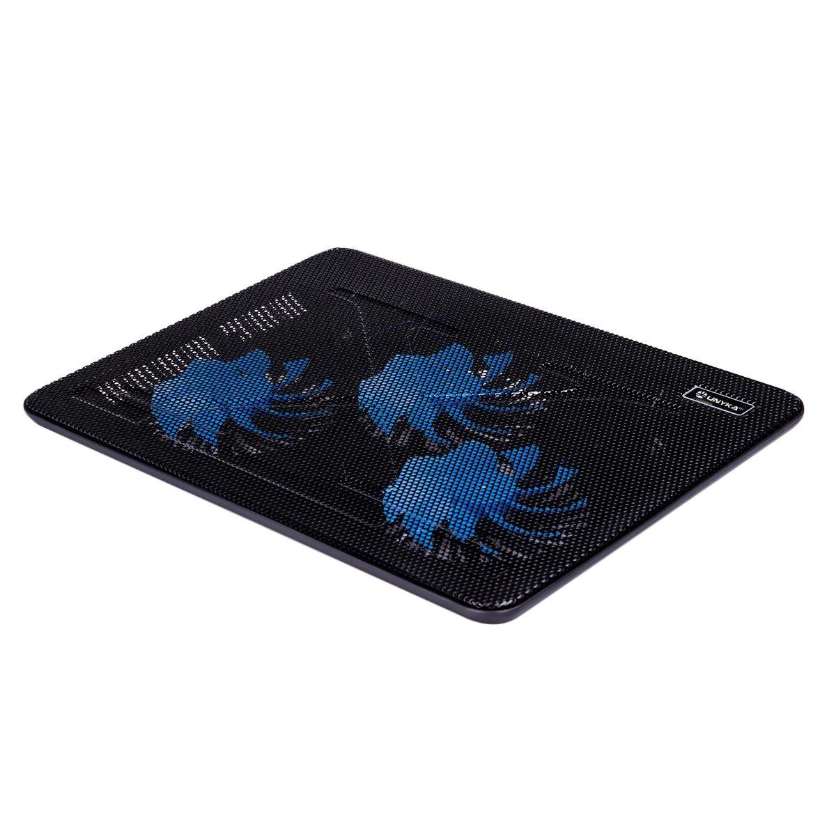 Base de Refrigeração para Portátil UNYKACH CANDY C300 (15,6" - 3 Ventoinhas LED - Preto e Azul)