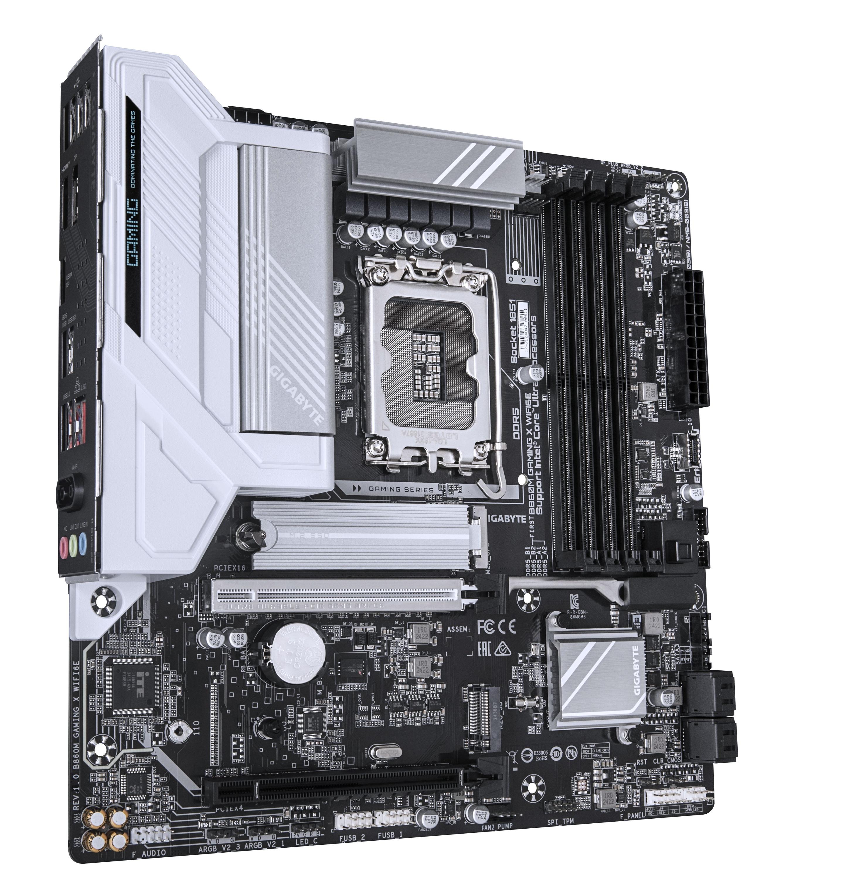 Motherboard GIGABYTE B860M GAMING X WIFI6E (LGA 1851 (Socket V1) - micro ATX - Duplo canal - Castanho escuro), miniatura 3