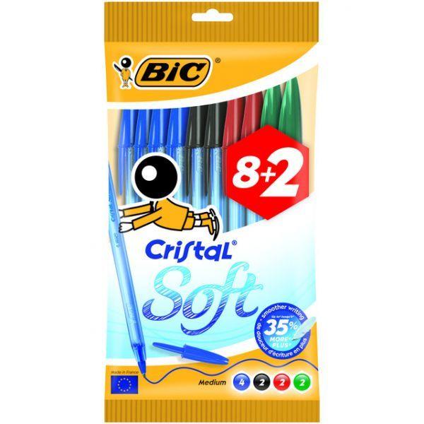 Esferográfica BIC Cristal Soft (10 unidades - Cores sortidas), miniatura 2