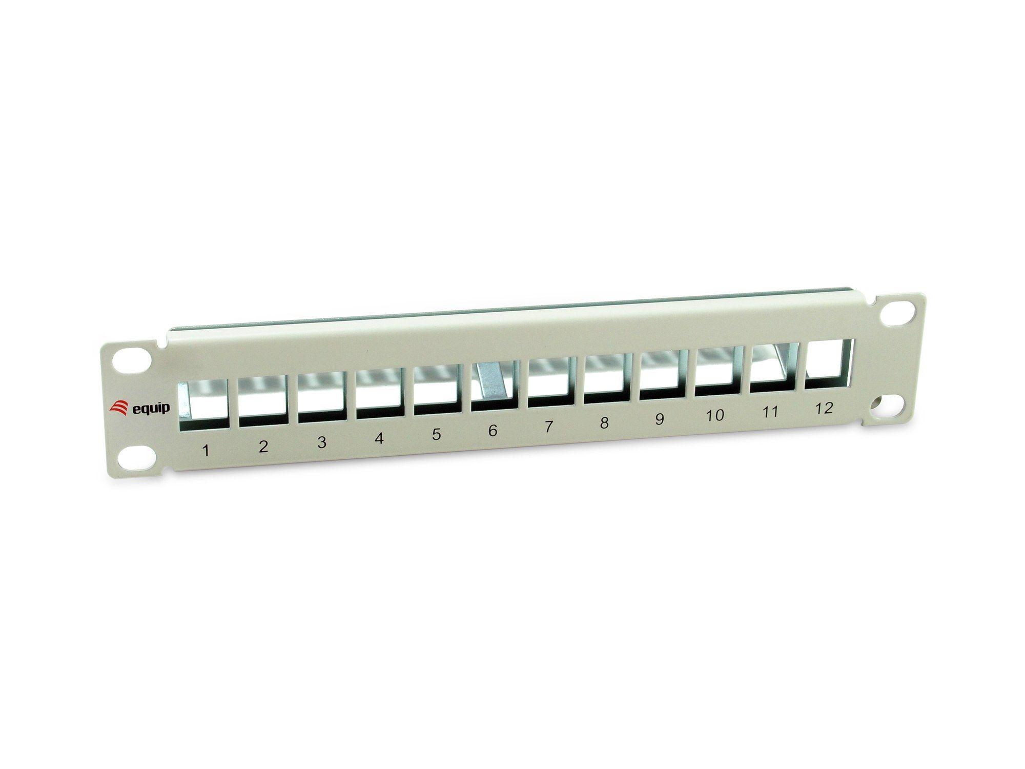 Patch Panel EQUIP 769330 (12 Portas Cat6A - 10" FTP - 1U - Cinzento-claro), imagem 1