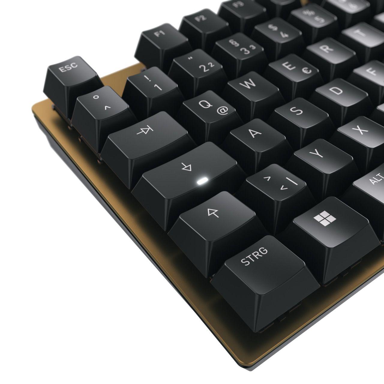 Teclado CHERRY KC 200 MX (Alemão - CHERRY MX2A Silent Red - Tamanho completo - Preto e Bronze) — miniatura 5
