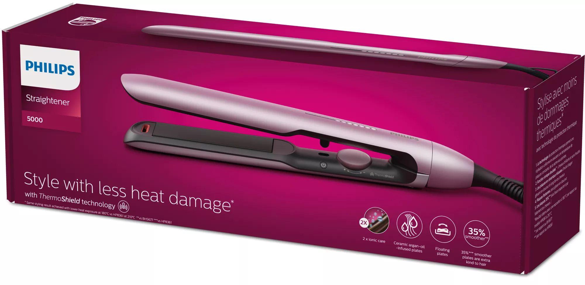 Alisador de Cabelo PHILIPS BHS530/00 (Cerâmica - Rosa), miniatura 2