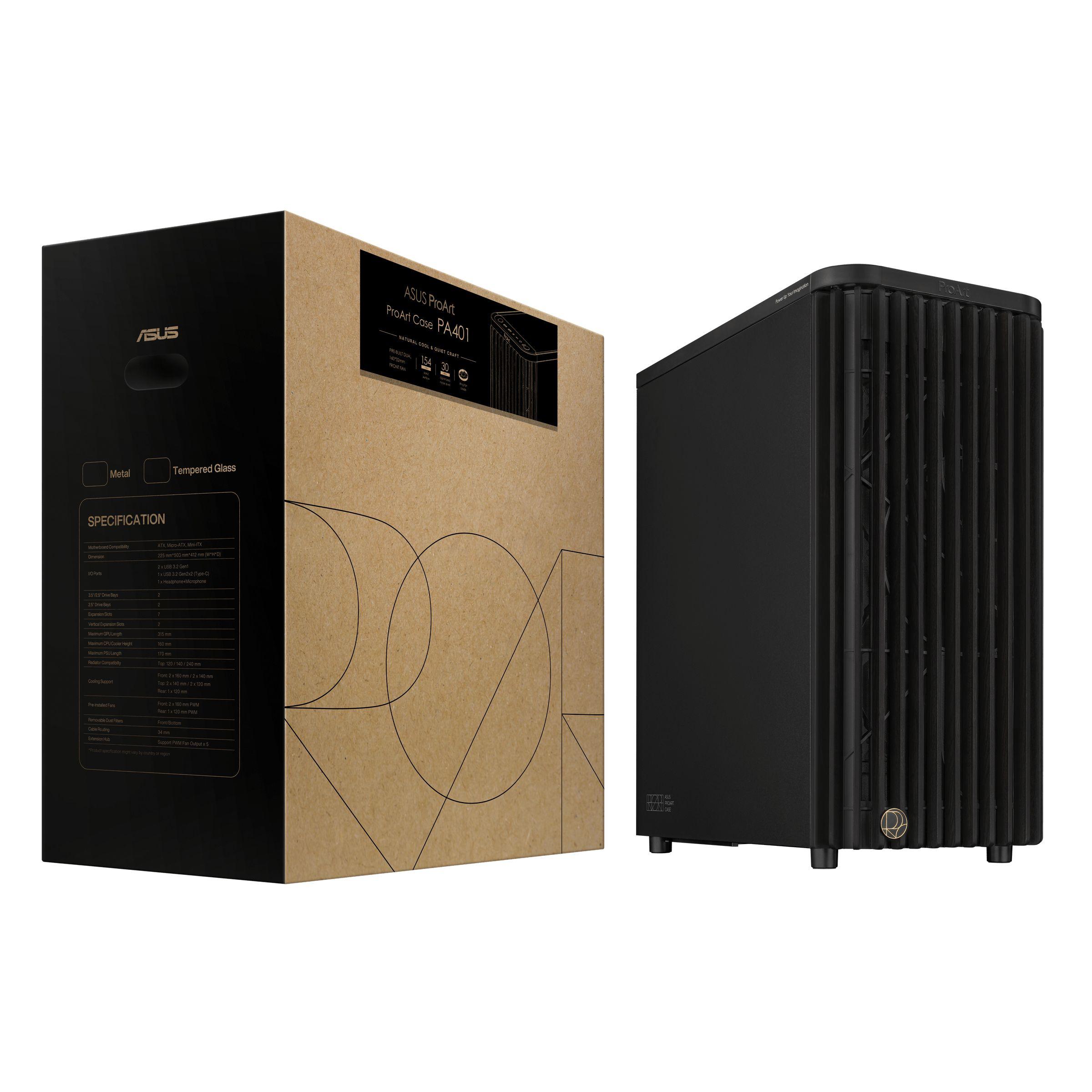 Caixa PC ASUS ProArt PA401 Wood METAL PWM (Torre - Metal - 16 cm - Preto), miniatura 19