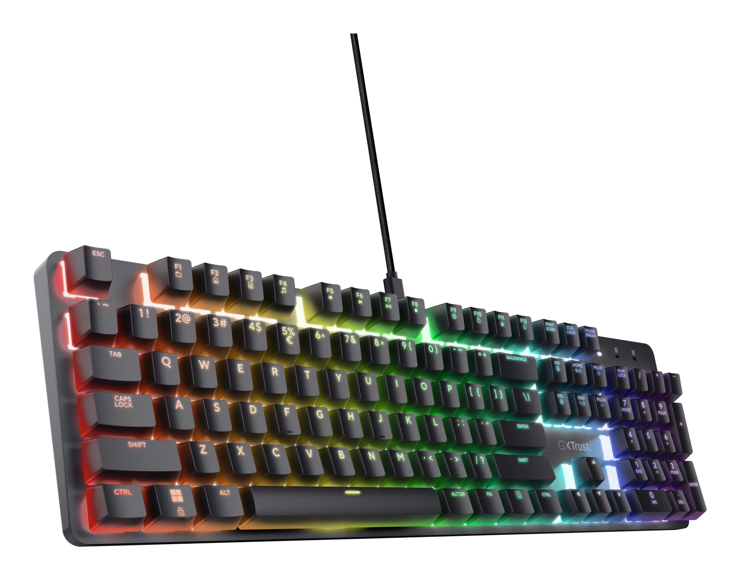 Teclado Gaming Mecânico TRUST GAMING GXT 871 Zora (Espanhol - Interruptor de chave mecânico - Tamanho completo - Preto), miniatura 3
