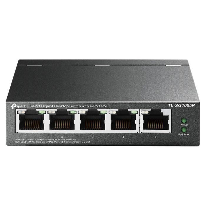 Switch de Rede TP-LINK TL-SG1005P (5 Portas - 5x 10/100/1000 Mbps - 65 W) — miniatura 2
