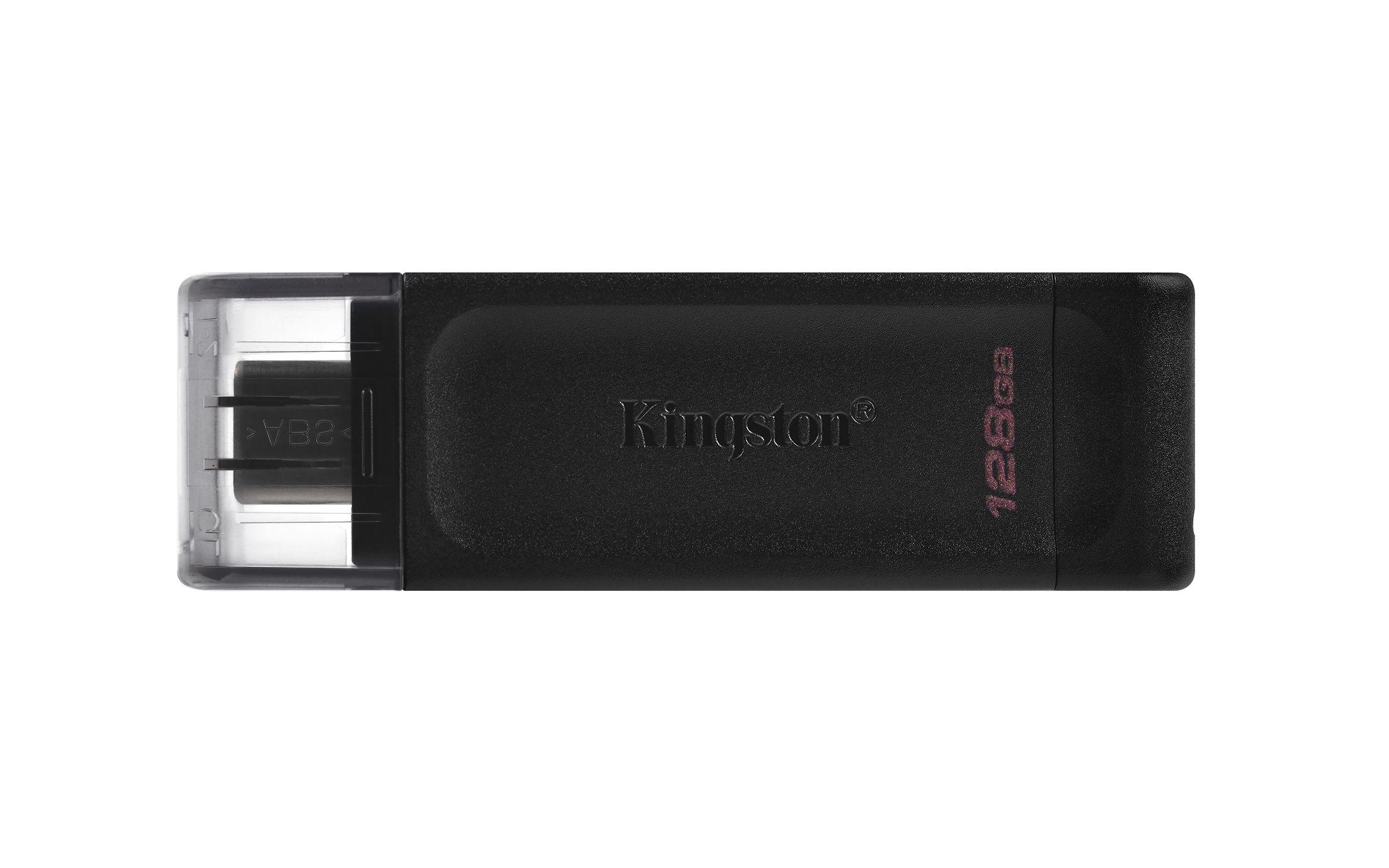 Pen USB KINGSTON DataTraveler 70 DT70/128GB (128 GB - USB Type-C - 3.2 Gen 1 - Preto)