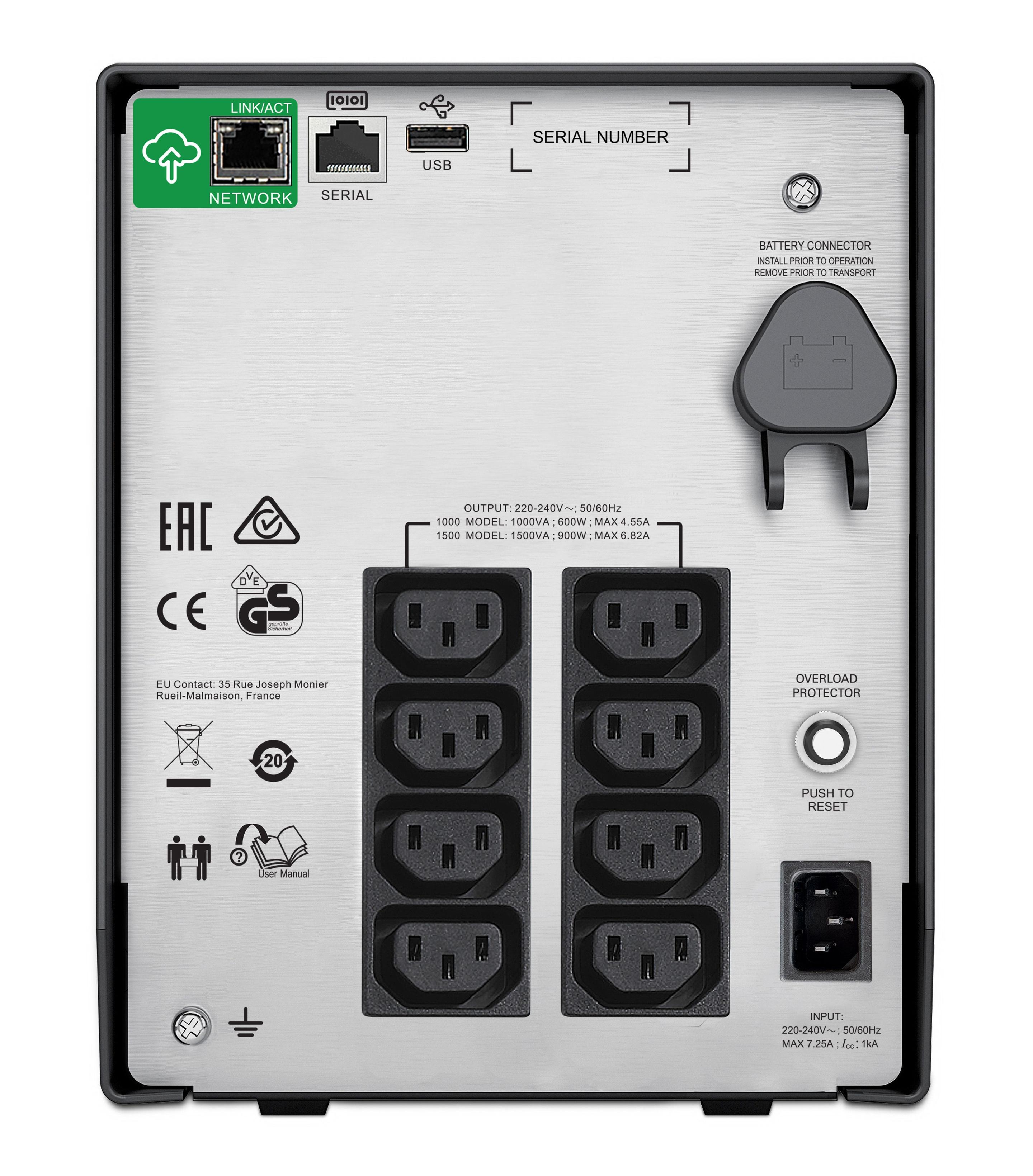 UPS APC Smart-UPS C SMC1500IC (Cabo USB - Acoplador C13 - Preto), miniatura 2