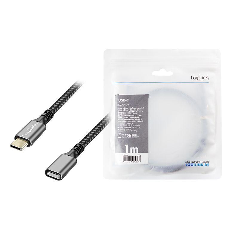 Cabo de Extensão USB-C LOGILINK CUA0109 (2 m - USB-C - Preto e Cinzento) — miniatura 4