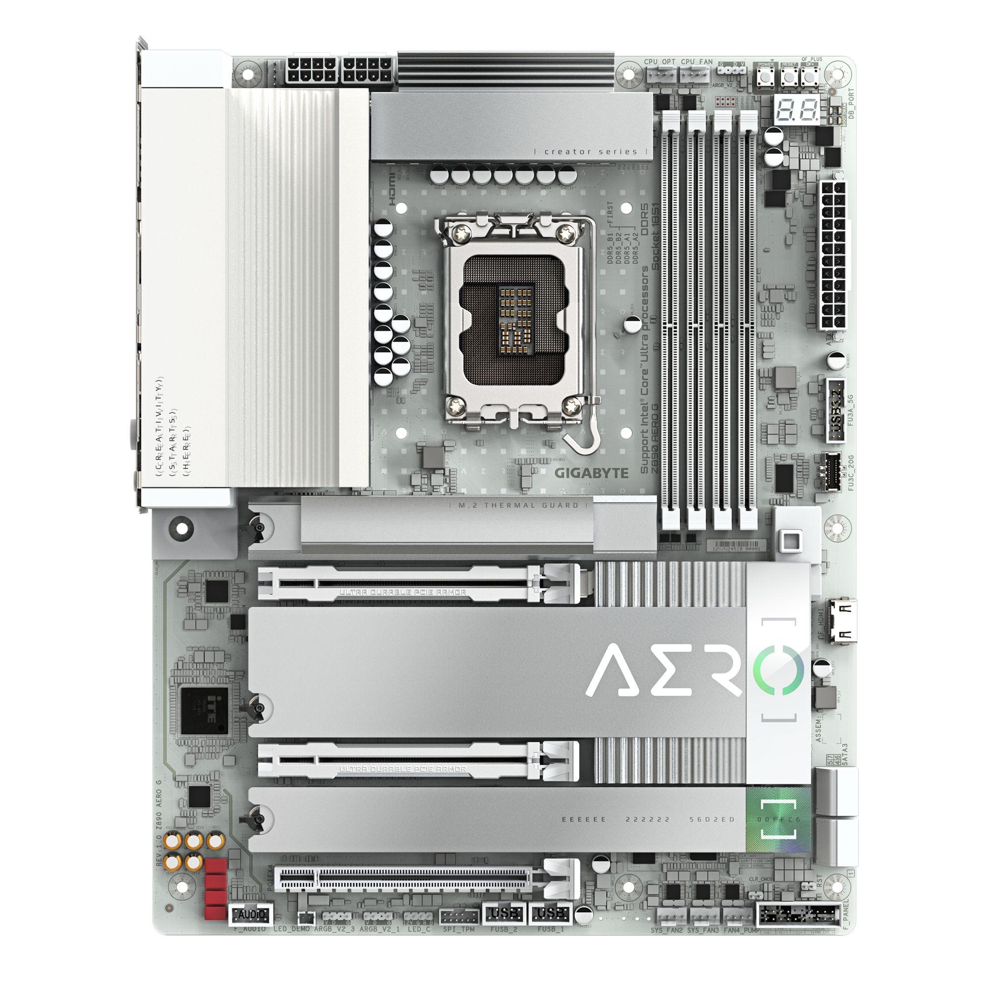 Motherboard GIGABYTE Z890 AERO G (LGA 1851 - Intel Core Ultra - ATX - Branco), miniatura 2