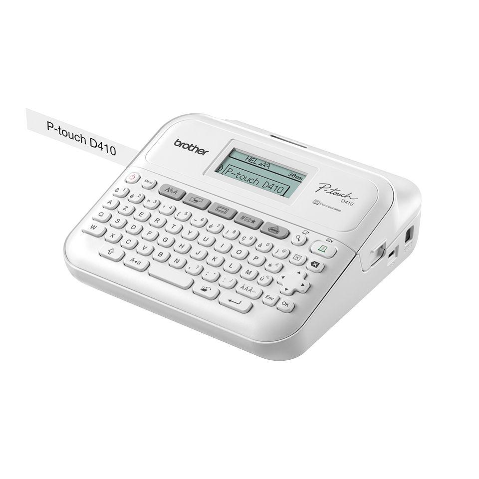 Rotuladora Eletrónica BROTHER PT-D410 (Com fios - 3,5 / 6 / 9 / 12 / 18 mm - Branco), miniatura 7