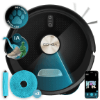 Robot Aspirador CECOTEC Conga M100 Spin AI (20.000 Pa - Aspira, esfrega - 3.200 mAh - Preto)