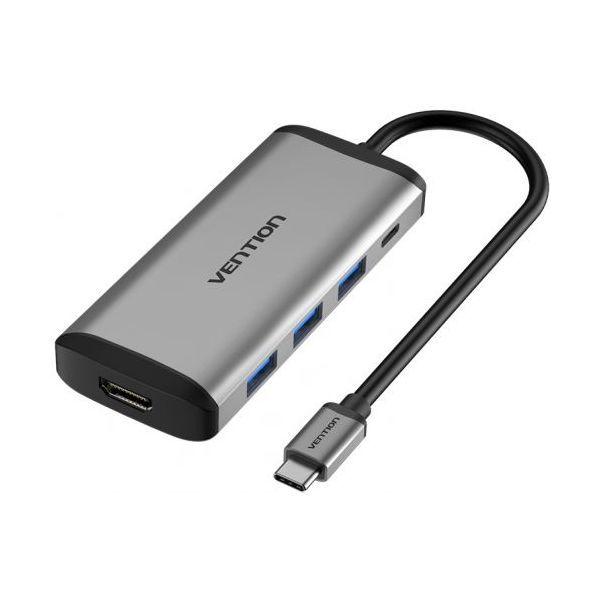 Estação de Ancoragem USB-C VENTION CNBHB (0,15 m - Cinzento), miniatura 2