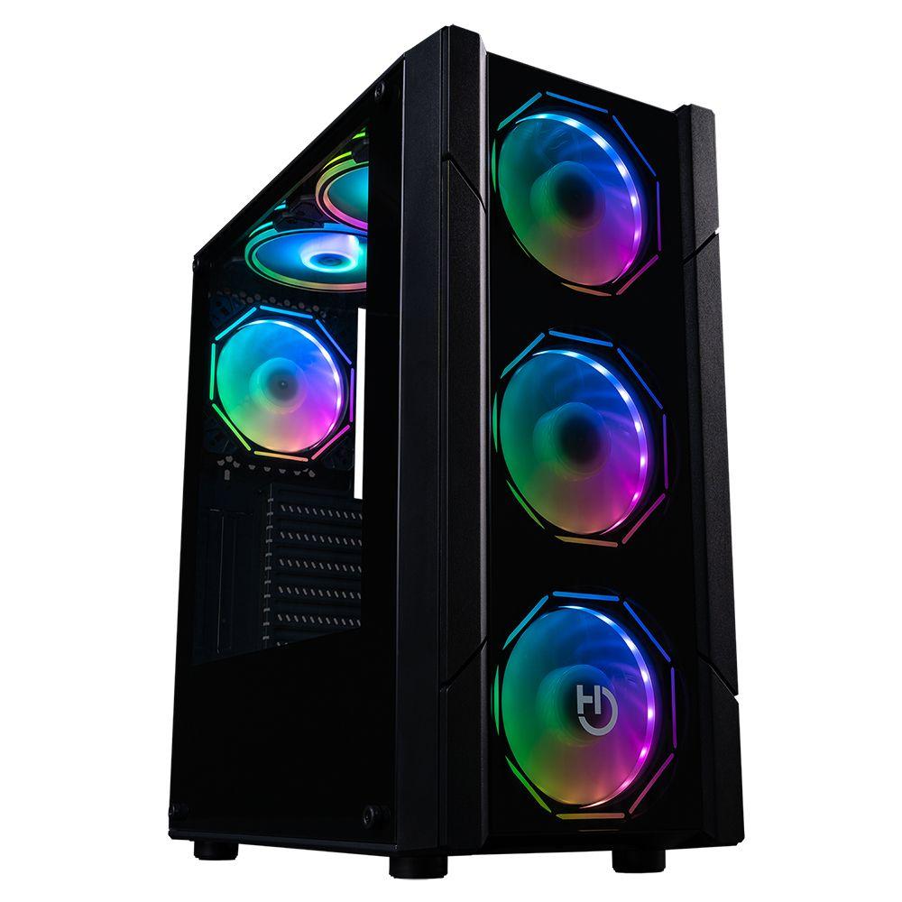 Caixa PC HIDITEC V30 ARGB (ATX, ITX, micro ATX - ATX, micro ATX, ITX - SPCC, vidro temperado - Preto)