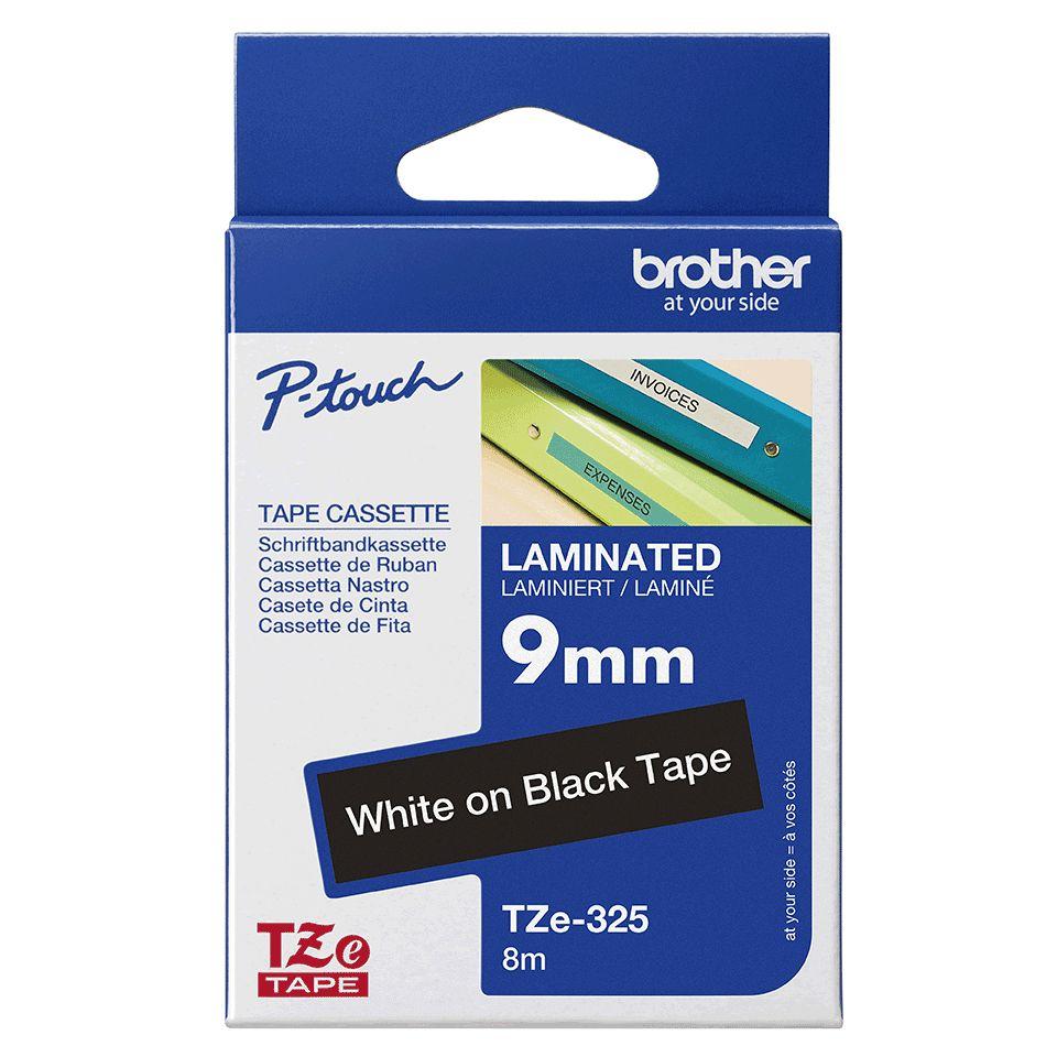 Fita Laminada BROTHER TZe-325 (Preto sobre Branco), miniatura 4