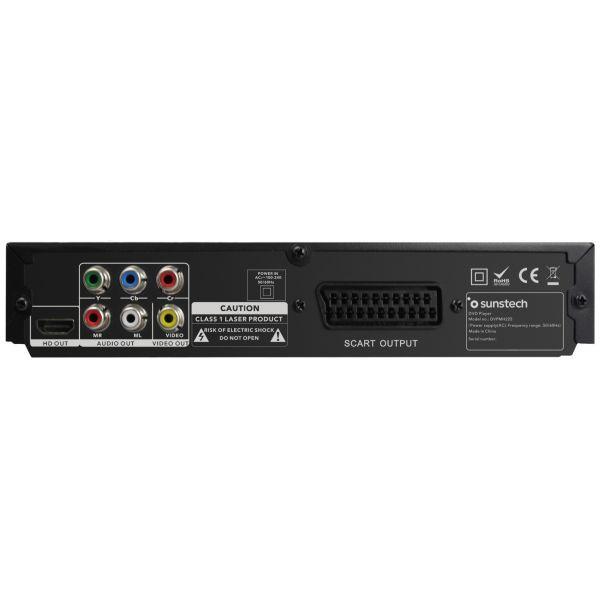 Leitor de DVD SUNSTECH DVPMH225BK (USB x 1 HDMI x 1 SCART x 1 - Preto), miniatura 3