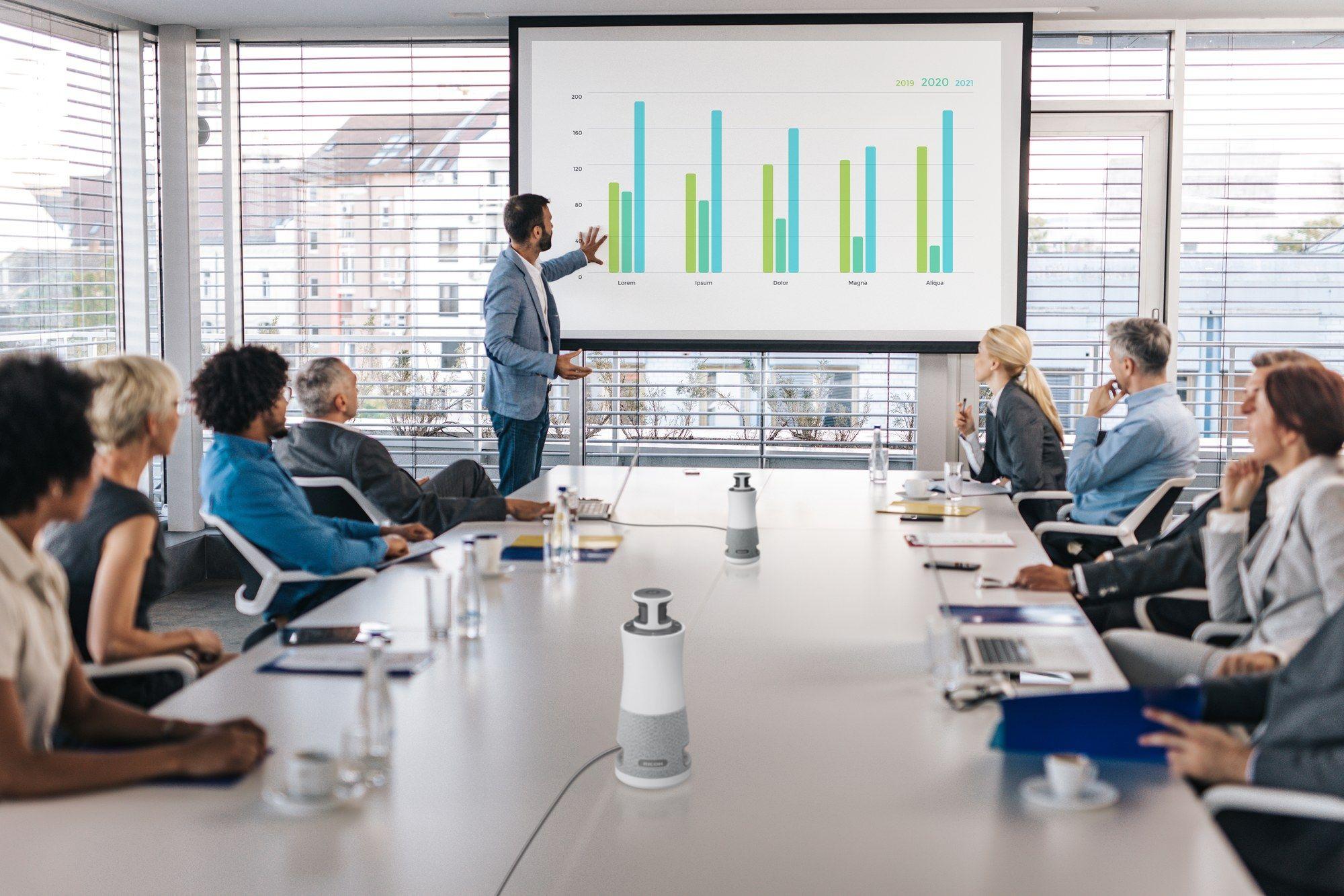Sistema de Videoconferência RICOH Meeting 360 V2 (USB Type-C, Ethernet LAN - Cinzento e Branco) — miniatura 8