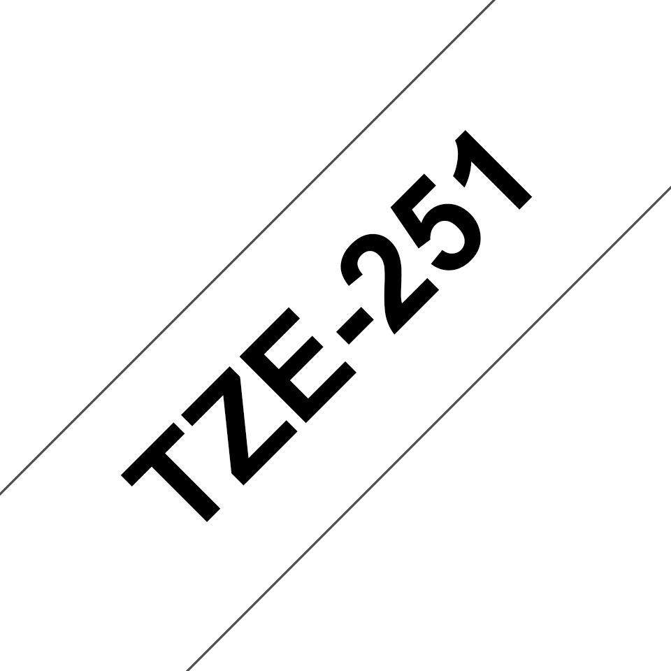 Fita de Impressão BROTHER TZe-251 (Preto sobre Branco)