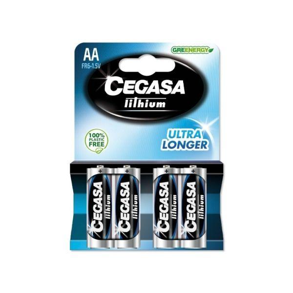 Pilhas de Lítio CEGASA FR6 AA BL4 (Pack de 4 - 1,5 V)