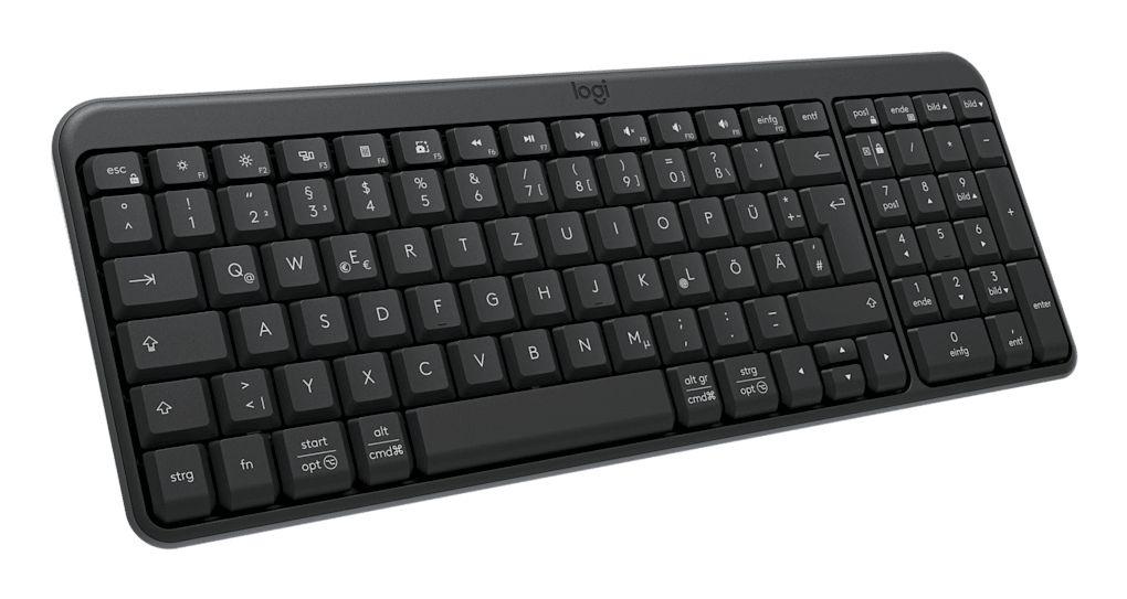 Teclado LOGITECH K250 (Alemão - Em linha recta - RF sem fios + Bluetooth - Grafite), miniatura 5