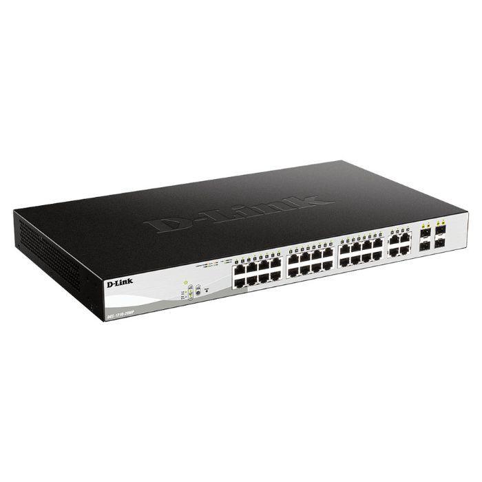 Switch D-LINK DGS-1210-28MP/E (1,5 MB - 56 Gbit/s - L2 - Preto e Cinzento) — miniatura 3