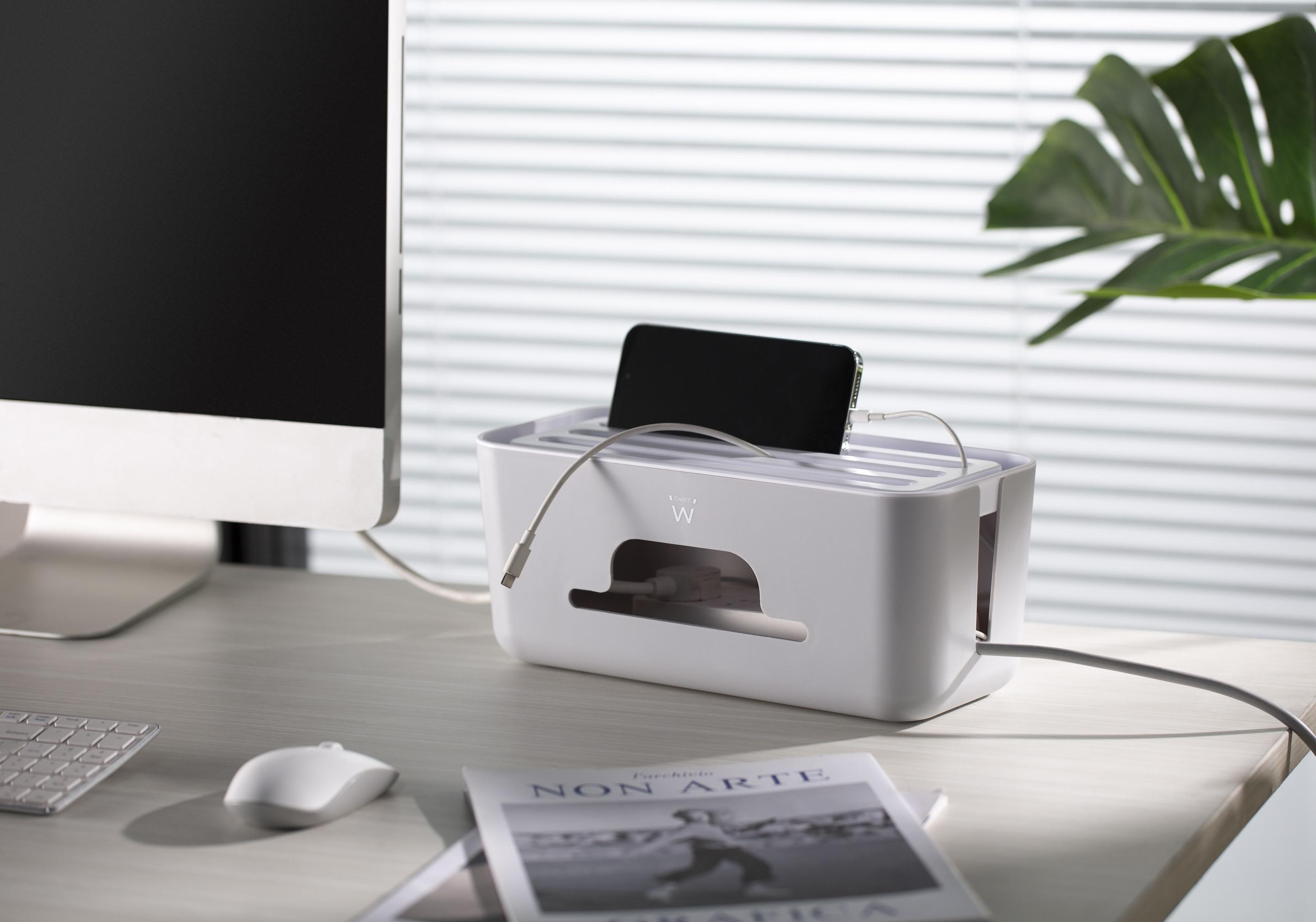 Caixa Organizadora de Cabos EWENT EW1569 (ABS - Branco) — miniatura 5