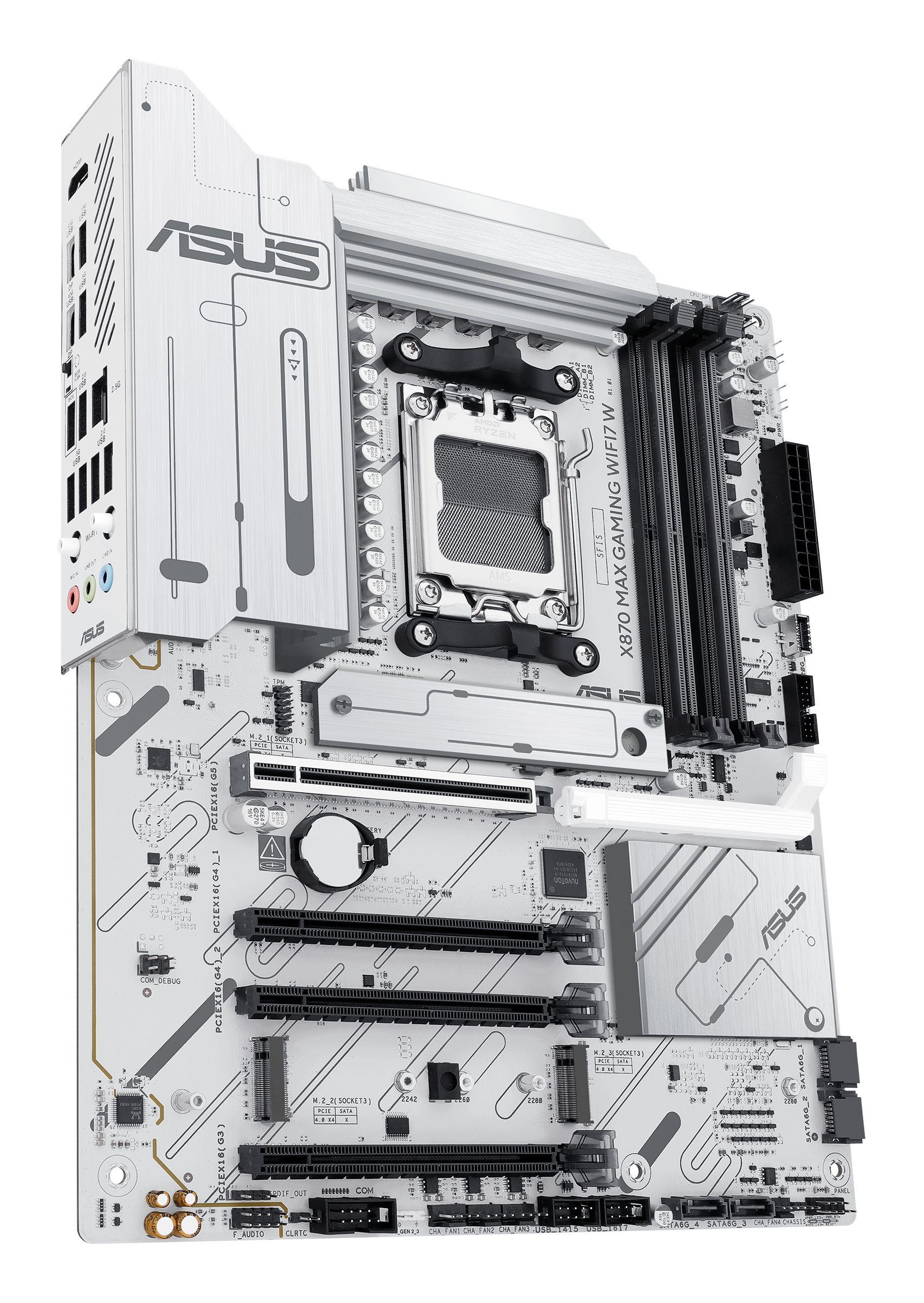 Motherboard ASUS X870 MAX GAMING WIFI7 W (AM5 - ATX - Duplo canal - Branco), miniatura 4